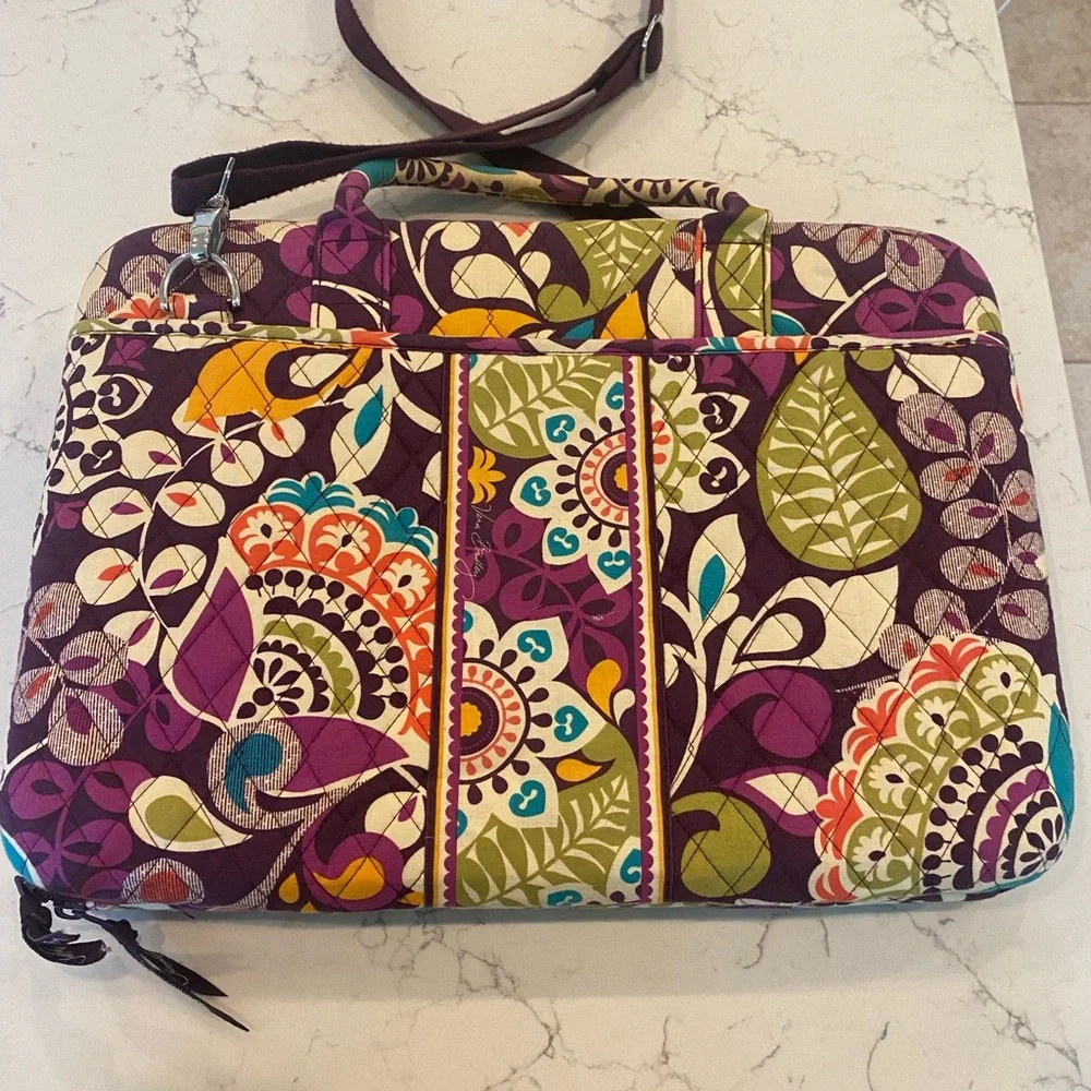 Vera Bradley Purple Floral Laptop Bag